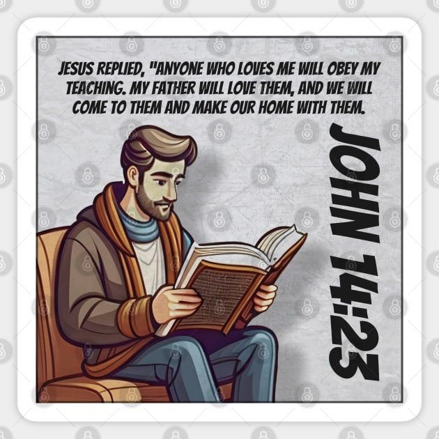 John 14:23 Sticker by Bible Verses by Deb